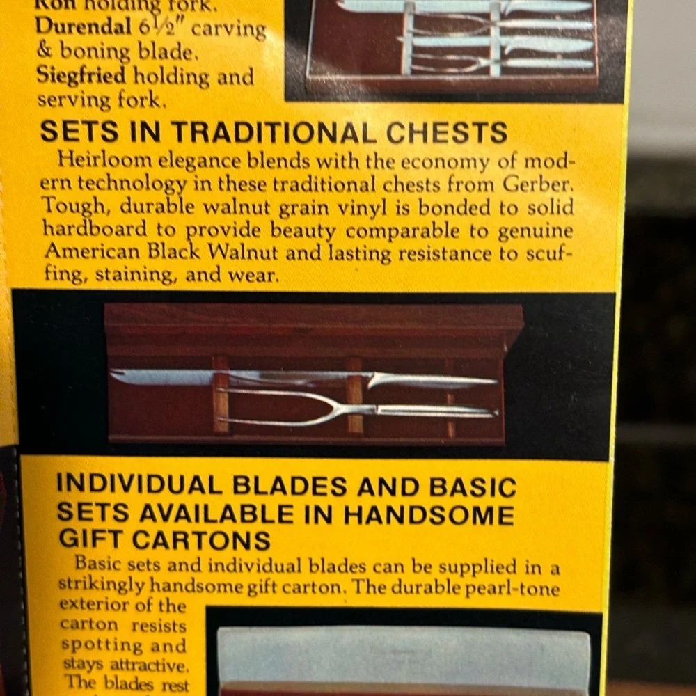 GERBER MCM Carving Knife Set in Maple Box